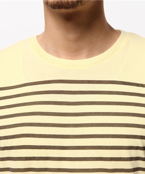OUTLET(アウトレット)の「【CIAOPANIC TYPY】アロハ切替マリンボーダーTee(Tシャツ/カットソー・メンズ・イエロー・SMALL/MEDIUM)」の8枚目の写真