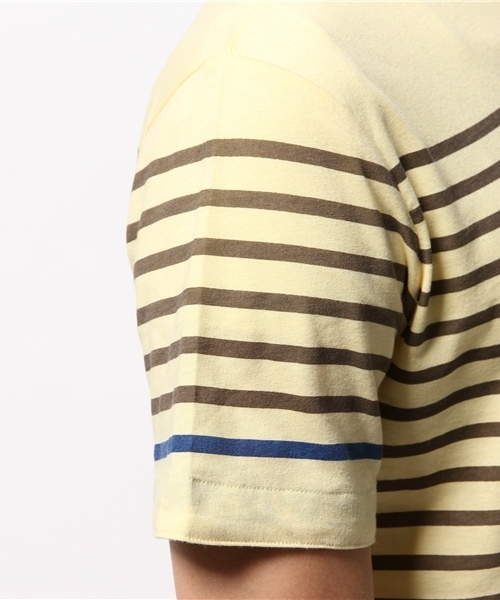 OUTLET(アウトレット)の「【CIAOPANIC TYPY】アロハ切替マリンボーダーTee(Tシャツ/カットソー・メンズ・イエロー・SMALL/MEDIUM)」の9枚目の写真
