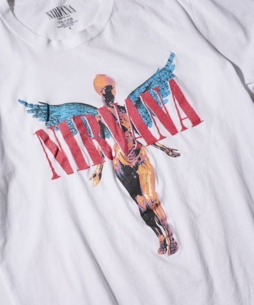 NIRVANA（ニルヴァーナ）の「THRIFTY LOOK/スリフティールック THRIFTY'NIRVANA'TEE（Tシャツ/カットソー・メンズ・ブラック/ホワイト・LARGE/X-LARGE/XX-LARGE/MEDIUM）」の12枚目の写真
