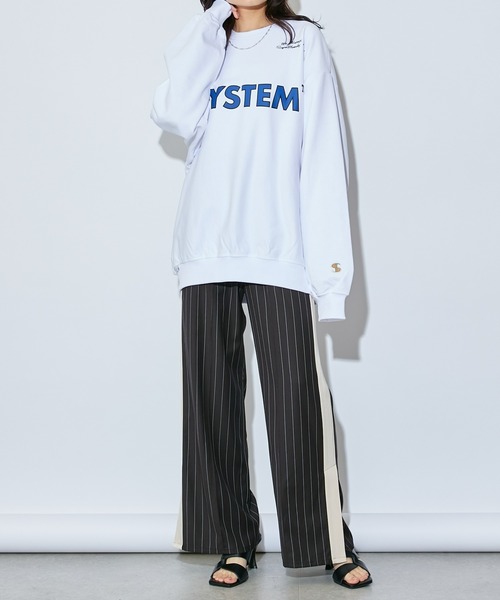 Lui's（ルイス）の「ドロストストライプラインパンツ（スラックス・レディース・ブラック/ホワイト・FREE）」の10枚目の写真