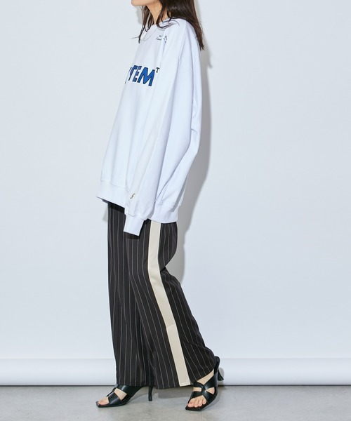 Lui's（ルイス）の「ドロストストライプラインパンツ（スラックス・レディース・ブラック/ホワイト・FREE）」の18枚目の写真