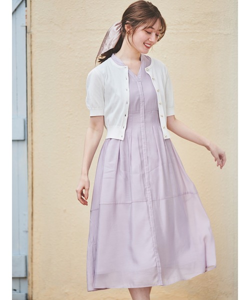 LAISSE PASSE(レッセパッセ)の「タックシャツワンピース(シャツワンピース・レディース・ラベンダー/グレイッシュブルー/イエロー・SMALL/MEDIUM)」の12枚目の写真
