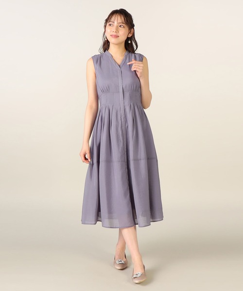 LAISSE PASSE(レッセパッセ)の「タックシャツワンピース(シャツワンピース・レディース・ラベンダー/グレイッシュブルー/イエロー・SMALL/MEDIUM)」の19枚目の写真