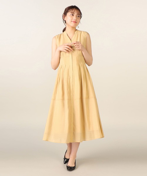 LAISSE PASSE(レッセパッセ)の「タックシャツワンピース(シャツワンピース・レディース・ラベンダー/グレイッシュブルー/イエロー・SMALL/MEDIUM)」の18枚目の写真