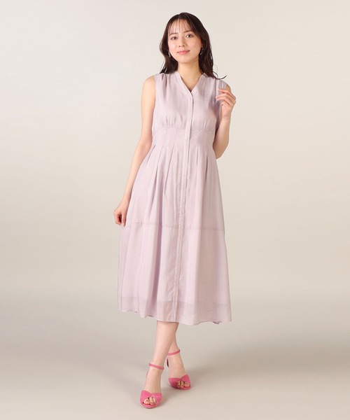 LAISSE PASSE(レッセパッセ)の「タックシャツワンピース(シャツワンピース・レディース・ラベンダー/グレイッシュブルー/イエロー・SMALL/MEDIUM)」の17枚目の写真