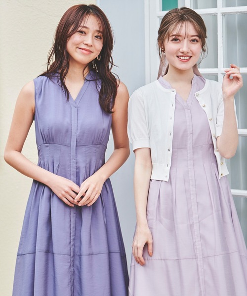 LAISSE PASSE(レッセパッセ)の「タックシャツワンピース(シャツワンピース・レディース・ラベンダー/グレイッシュブルー/イエロー・SMALL/MEDIUM)」の14枚目の写真