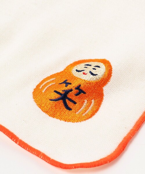 BEAMS JAPAN(ビームス ジャパン)の「ニューレトロ / 別注 縁起物 刺しゅう ハンドタオル(ハンカチ/ハンドタオル・レディース・オフホワイト/レッド/ネイビー・ONE SIZE)」の12枚目の写真