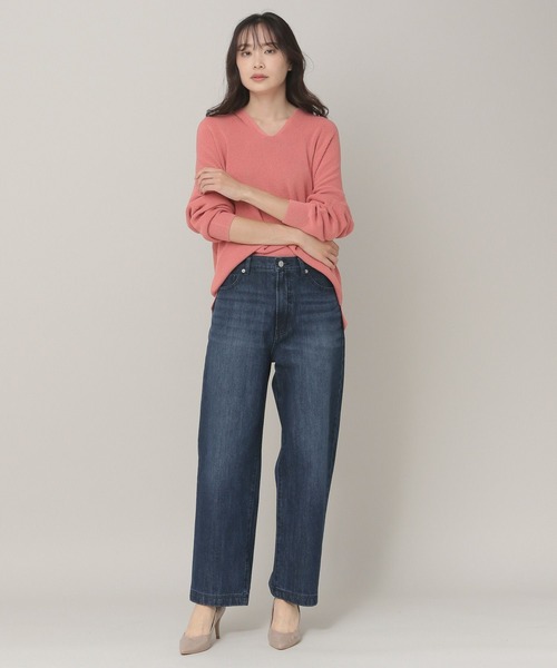 Elura（エルーラ）の「＜2024SS＞ロングセラー！抜け感Vネックニット/オーバーサイズ/163340（ニット/セーター・レディース・ホワイト/ピンク系その他7/グリーン系その他2/ベージュ/ライトベージュ/ブルー系その他3/クリーム/オフホワイト/ネイビー/レッド系その他5・MEDIUM/LARGE/SMALL）」の22枚目の写真