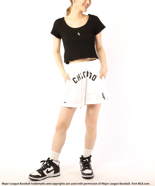 BACK TO THE FIELD(バック トゥー ザ フィールド)の「【MLB】ワンポイントロゴリブちびTシャツ(Tシャツ/カットソー・レディース・レッド/ブラック/グレー/ホワイト・FREE)」の12枚目の写真