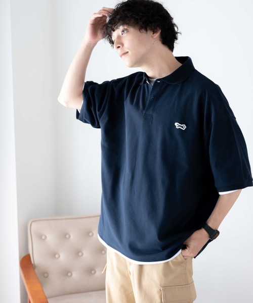 PENNEYS(ぺニーズ)の「∴WEGO/【WEB限定】Penneys別注BIGポロシャツ(ポロシャツ・メンズ・ネイビー/ホワイト/ダークグリーン・MEDIUM/LARGE)」の8枚目の写真