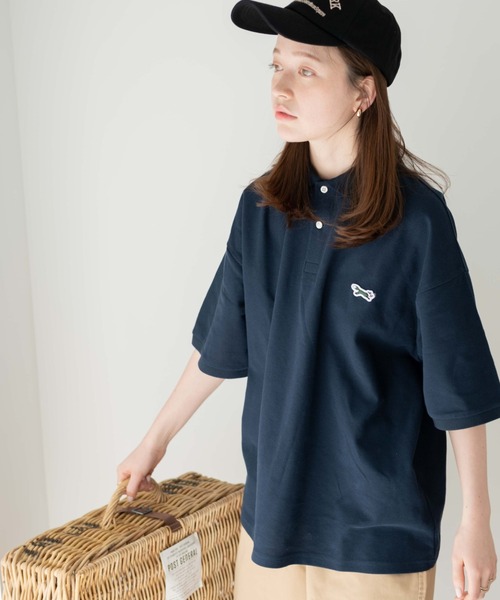 PENNEYS(ぺニーズ)の「∴WEGO/【WEB限定】Penneys別注BIGポロシャツ(ポロシャツ・メンズ・ネイビー/ホワイト/ダークグリーン・MEDIUM/LARGE)」の4枚目の写真