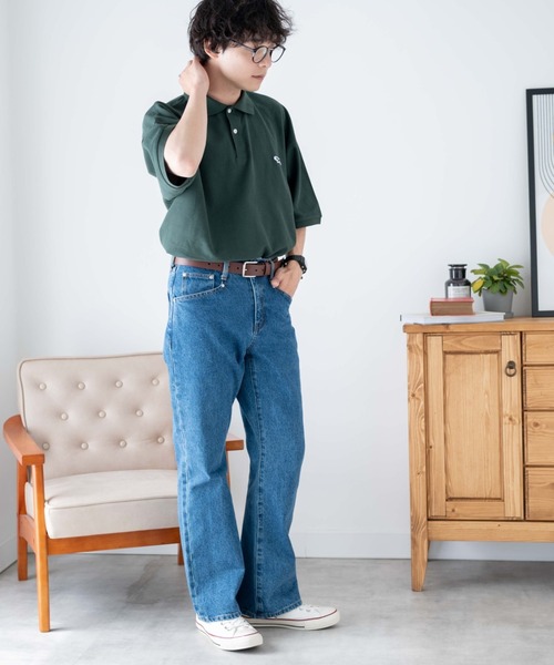 PENNEYS(ぺニーズ)の「∴WEGO/【WEB限定】Penneys別注BIGポロシャツ(ポロシャツ・メンズ・ネイビー/ホワイト/ダークグリーン・MEDIUM/LARGE)」の15枚目の写真