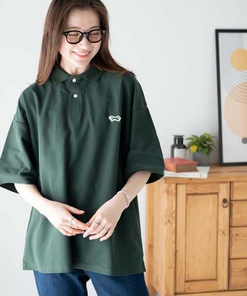 PENNEYS(ぺニーズ)の「∴WEGO/【WEB限定】Penneys別注BIGポロシャツ(ポロシャツ・メンズ・ネイビー/ホワイト/ダークグリーン・MEDIUM/LARGE)」の10枚目の写真
