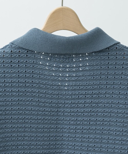 セール】TUCK SKIPPER KNIT POLO（ポロシャツ）｜WYM LIDNM