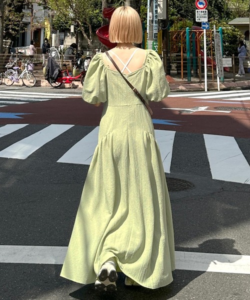 Alley by w closet（アリーバイダブルクローゼット）の「【Alley】袖ボリュームプリンセスワンピース（ワンピース・レディース・ライム/イエロー・FREE）」の14枚目の写真