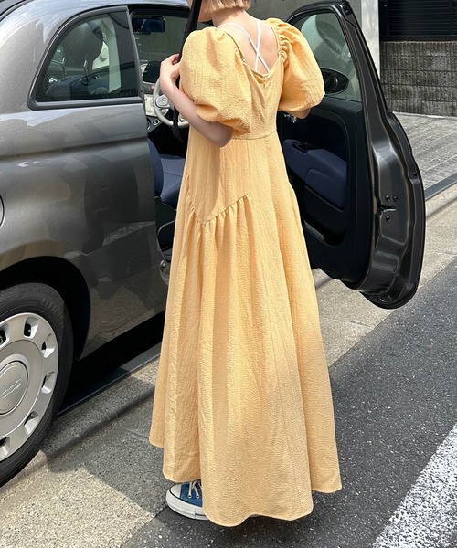 Alley by w closet（アリーバイダブルクローゼット）の「【Alley】袖ボリュームプリンセスワンピース（ワンピース・レディース・ライム/イエロー・FREE）」の19枚目の写真