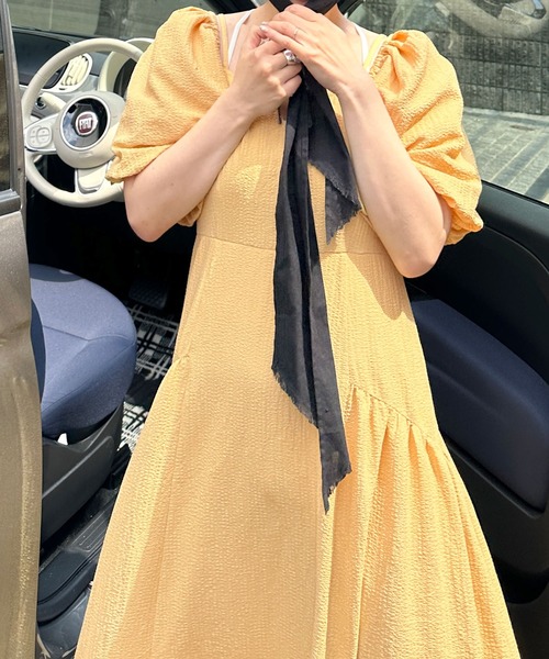 Alley by w closet（アリーバイダブルクローゼット）の「【Alley】袖ボリュームプリンセスワンピース（ワンピース・レディース・ライム/イエロー・FREE）」の16枚目の写真