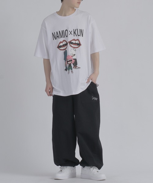 RE730(アールイーセブンサーティー)の「RE730 なみおくんが3人プリント半袖Tシャツ(Tシャツ/カットソー・メンズ・ブラック/オフホワイト・MEDIUM/LARGE/X-LARGE)」の13枚目の写真