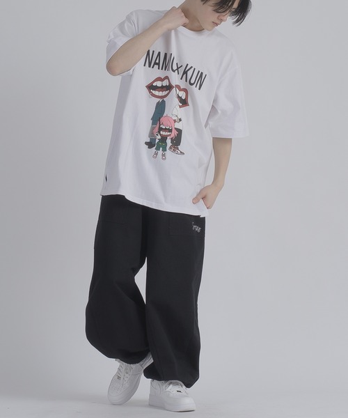 RE730(アールイーセブンサーティー)の「RE730 なみおくんが3人プリント半袖Tシャツ(Tシャツ/カットソー・メンズ・ブラック/オフホワイト・MEDIUM/LARGE/X-LARGE)」の16枚目の写真