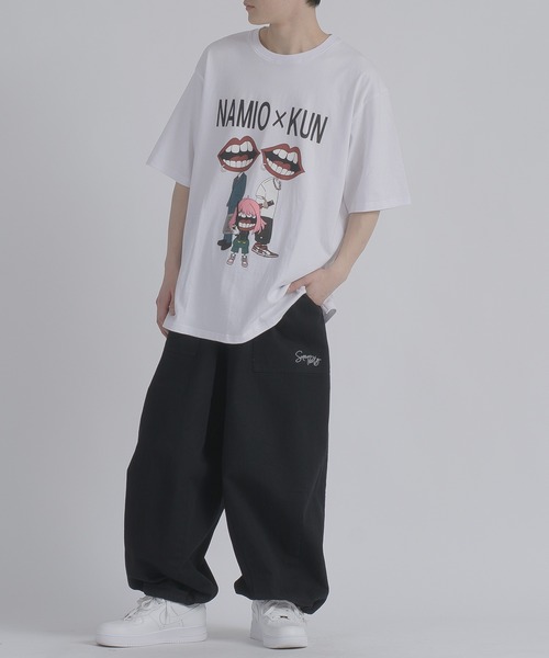 RE730(アールイーセブンサーティー)の「RE730 なみおくんが3人プリント半袖Tシャツ(Tシャツ/カットソー・メンズ・ブラック/オフホワイト・MEDIUM/LARGE/X-LARGE)」の21枚目の写真