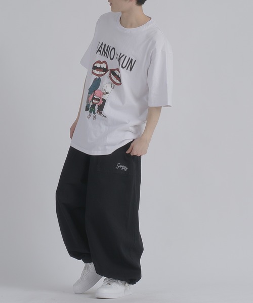 RE730(アールイーセブンサーティー)の「RE730 なみおくんが3人プリント半袖Tシャツ(Tシャツ/カットソー・メンズ・ブラック/オフホワイト・MEDIUM/LARGE/X-LARGE)」の8枚目の写真