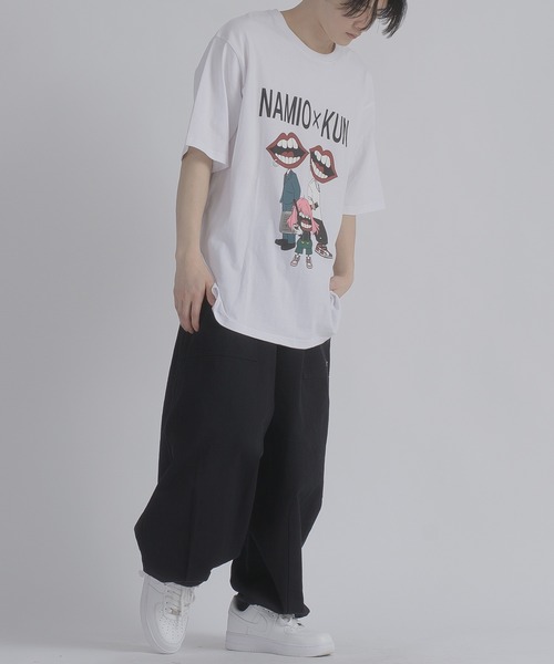 RE730(アールイーセブンサーティー)の「RE730 なみおくんが3人プリント半袖Tシャツ(Tシャツ/カットソー・メンズ・ブラック/オフホワイト・MEDIUM/LARGE/X-LARGE)」の11枚目の写真