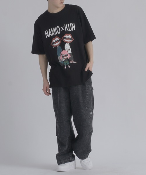 RE730(アールイーセブンサーティー)の「RE730 なみおくんが3人プリント半袖Tシャツ(Tシャツ/カットソー・メンズ・ブラック/オフホワイト・MEDIUM/LARGE/X-LARGE)」の17枚目の写真
