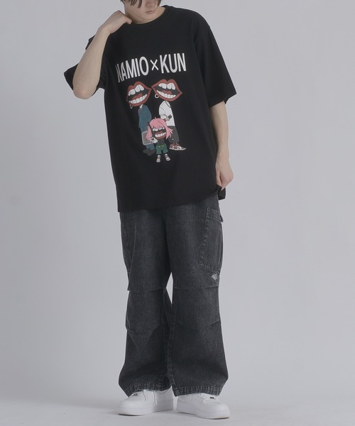 RE730(アールイーセブンサーティー)の「RE730 なみおくんが3人プリント半袖Tシャツ(Tシャツ/カットソー・メンズ・ブラック/オフホワイト・MEDIUM/LARGE/X-LARGE)」の22枚目の写真
