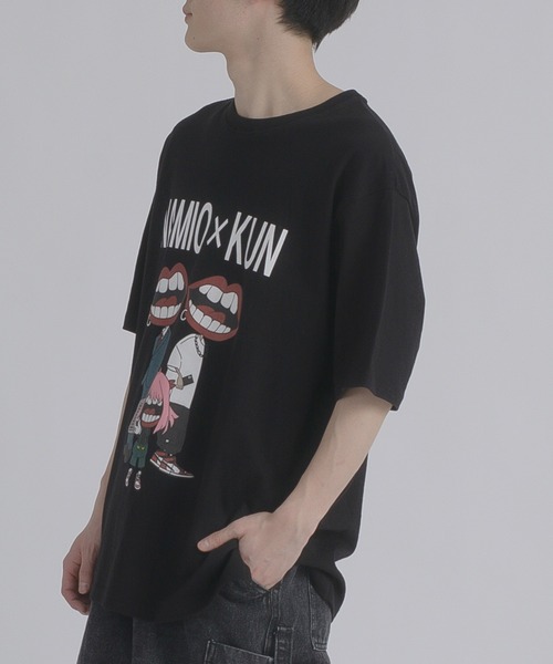 RE730(アールイーセブンサーティー)の「RE730 なみおくんが3人プリント半袖Tシャツ(Tシャツ/カットソー・メンズ・ブラック/オフホワイト・MEDIUM/LARGE/X-LARGE)」の6枚目の写真