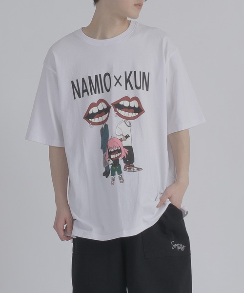 RE730(アールイーセブンサーティー)の「RE730 なみおくんが3人プリント半袖Tシャツ(Tシャツ/カットソー・メンズ・ブラック/オフホワイト・MEDIUM/LARGE/X-LARGE)」の7枚目の写真