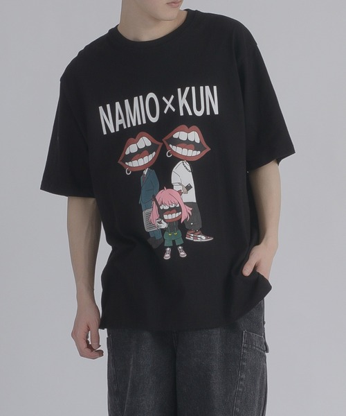RE730(アールイーセブンサーティー)の「RE730 なみおくんが3人プリント半袖Tシャツ(Tシャツ/カットソー・メンズ・ブラック/オフホワイト・MEDIUM/LARGE/X-LARGE)」の10枚目の写真