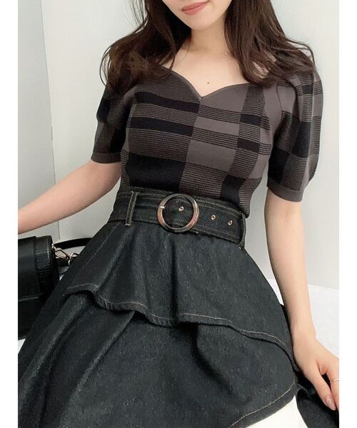 RESEXXY(リゼクシー)の「ハートネックラグランニット(ニット/セーター・レディース・ブルー/その他1/その他2・FREE)」の3枚目の写真