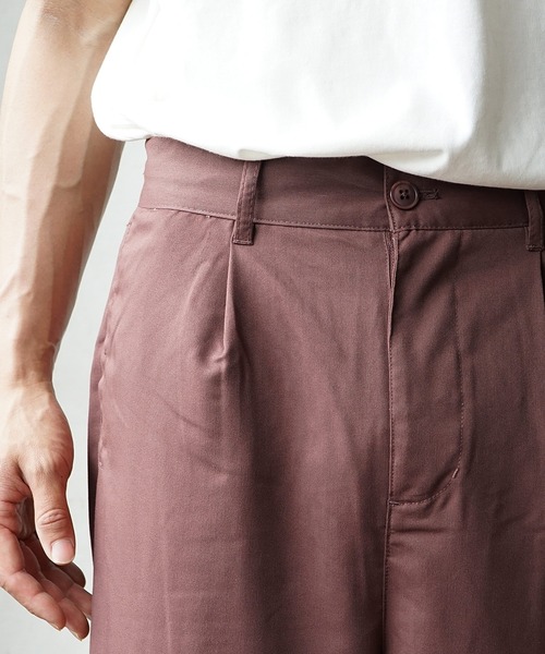 MinoriTY（マイノリティ）の「【MinoriTY】夏素材TRPUテーラードジレセットアップ ノースリーブベスト+ワイドパンツ スラックス メンズ 夏服【2点セット】（セットアップ・メンズ・モカ/サックスブルー/ベージュ・L/M）」の5枚目の写真