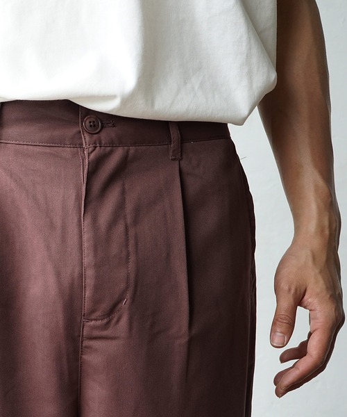 MinoriTY（マイノリティ）の「【MinoriTY】夏素材TRPUテーラードジレセットアップ ノースリーブベスト+ワイドパンツ スラックス メンズ 夏服【2点セット】（セットアップ・メンズ・モカ/サックスブルー/ベージュ・L/M）」の6枚目の写真