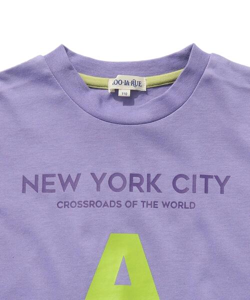 SHOO・LA・RUE（シューラルー）の「◆【110-140cm/接触冷感】五分袖BIGプリントTシャツ（Tシャツ/カットソー・キッズ・ブラック/黄緑系/パープル系4/アイボリー・11/12/13/14）」の7枚目の写真