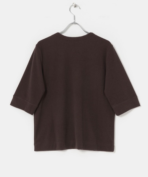 URBAN RESEARCH（アーバンリサーチ）の「オーガニックパイルTシャツ（Tシャツ/カットソー・レディース・ブラック/ブラウン/アイボリー・FREE）」の11枚目の写真