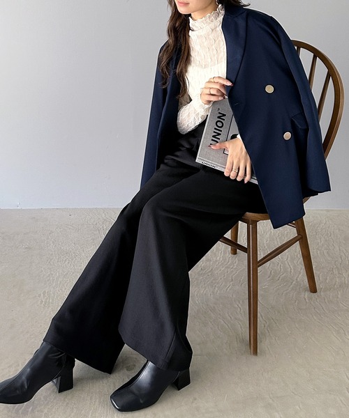 classicalelf(クラシカルエルフ)の「バックスタイルで魅せる。 美シルエットバックベルトワイドパンツ(スラックス・レディース・ベージュ/ブラック/グレー・LARGE/MEDIUM/SMALL/X-LARGE)」の13枚目の写真