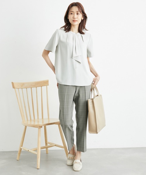 ROPE' PICNIC(ロペピクニック)の「チェックテーパードパンツ/リンクコーデ(その他パンツ・レディース・グレー・40/38/36)」の3枚目の写真
