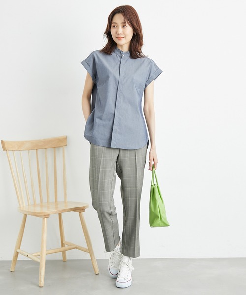 ROPE' PICNIC(ロペピクニック)の「チェックテーパードパンツ/リンクコーデ(その他パンツ・レディース・グレー・40/38/36)」の6枚目の写真