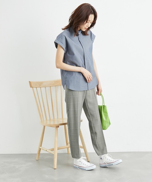 ROPE' PICNIC(ロペピクニック)の「チェックテーパードパンツ/リンクコーデ(その他パンツ・レディース・グレー・40/38/36)」の7枚目の写真