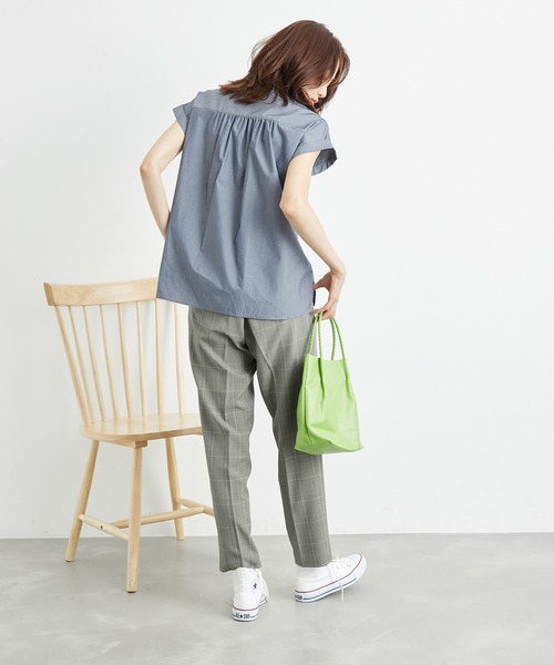 ROPE' PICNIC(ロペピクニック)の「チェックテーパードパンツ/リンクコーデ(その他パンツ・レディース・グレー・40/38/36)」の8枚目の写真