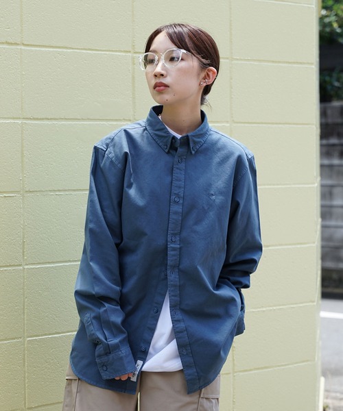 Carhartt WIP（カーハートダブリューアイピー）の「Carhartt WIP/カーハートダブリューアイピー CARHARTT WIP L/S BOLTON SHIRT STORM シャツ ガーメントダイ加工（シャツ/ブラウス・メンズ・カーキ/ブルー・S/M/L）」の2枚目の写真