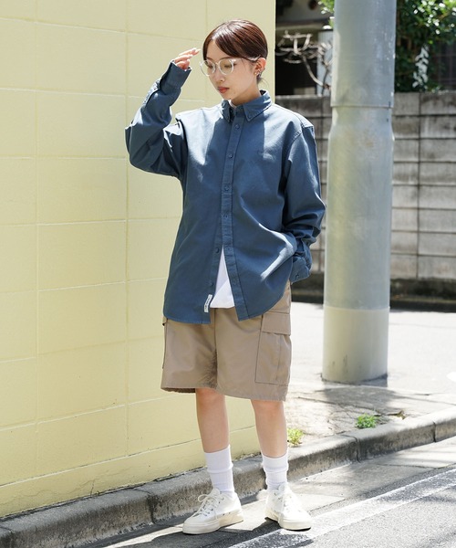 Carhartt WIP（カーハートダブリューアイピー）の「Carhartt WIP/カーハートダブリューアイピー CARHARTT WIP L/S BOLTON SHIRT STORM シャツ ガーメントダイ加工（シャツ/ブラウス・メンズ・カーキ/ブルー・S/M/L）」の14枚目の写真