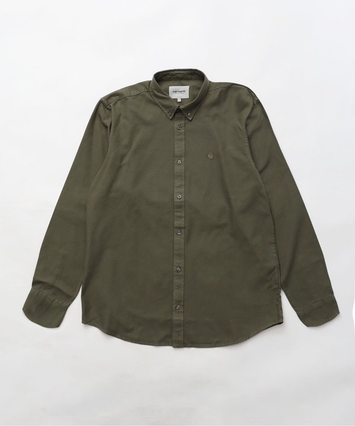 Carhartt WIP（カーハートダブリューアイピー）の「Carhartt WIP/カーハートダブリューアイピー CARHARTT WIP L/S BOLTON SHIRT STORM シャツ ガーメントダイ加工（シャツ/ブラウス・メンズ・カーキ/ブルー・S/M/L）」の6枚目の写真