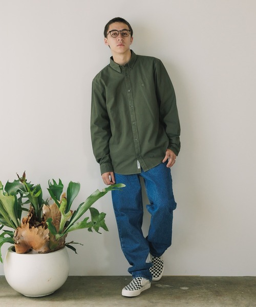 Carhartt WIP（カーハートダブリューアイピー）の「Carhartt WIP/カーハートダブリューアイピー CARHARTT WIP L/S BOLTON SHIRT STORM シャツ ガーメントダイ加工（シャツ/ブラウス・メンズ・カーキ/ブルー・S/M/L）」の20枚目の写真