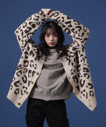 WHITELAND | 【WEB&DEPOT限定】WHITELAND/ホワイトランド/LEOPARD CARDIGAN/カーディガン(カーディガン/ボレロ)