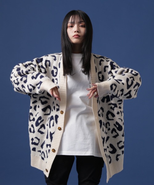 WHITELAND（ホワイトランド）の「【WEB&DEPOT限定】WHITELAND/ホワイトランド/LEOPARD CARDIGAN/カーディガン（カーディガン/ボレロ・レディース・ブラック/ベージュ/アイボリー・FREE）」の5枚目の写真