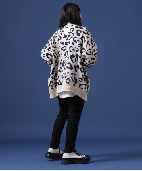WHITELAND（ホワイトランド）の「【WEB&DEPOT限定】WHITELAND/ホワイトランド/LEOPARD CARDIGAN/カーディガン（カーディガン/ボレロ・レディース・ブラック/ベージュ/アイボリー・FREE）」の7枚目の写真