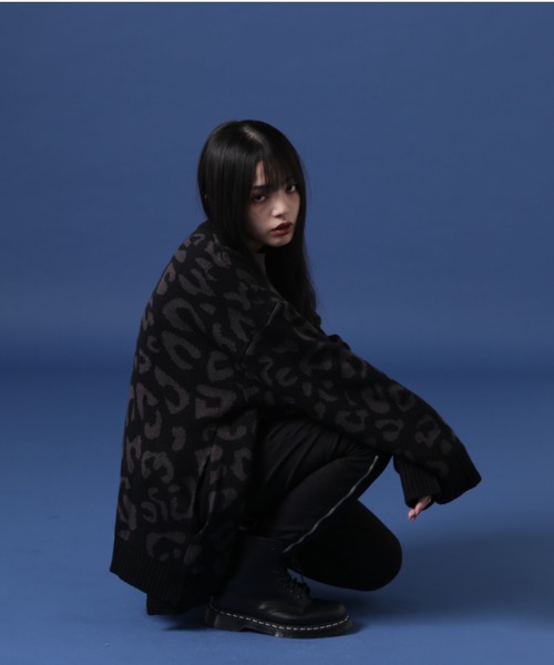 WHITELAND（ホワイトランド）の「【WEB&DEPOT限定】WHITELAND/ホワイトランド/LEOPARD CARDIGAN/カーディガン（カーディガン/ボレロ・レディース・ブラック/ベージュ/アイボリー・FREE）」の10枚目の写真