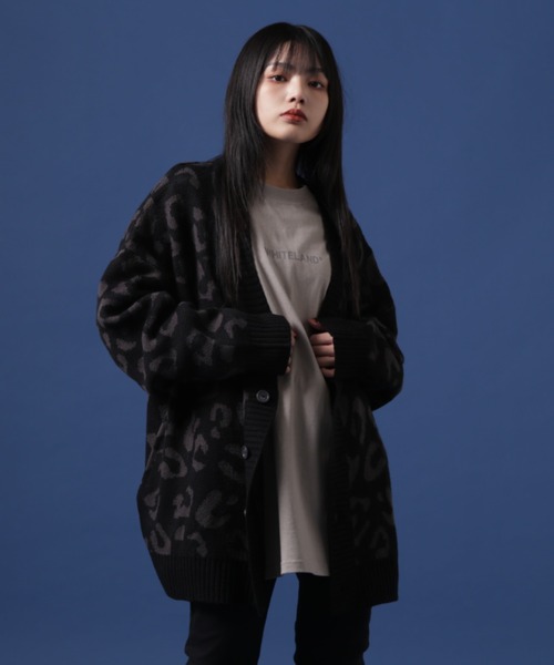 WHITELAND（ホワイトランド）の「【WEB&DEPOT限定】WHITELAND/ホワイトランド/LEOPARD CARDIGAN/カーディガン（カーディガン/ボレロ・レディース・ブラック/ベージュ/アイボリー・FREE）」の11枚目の写真